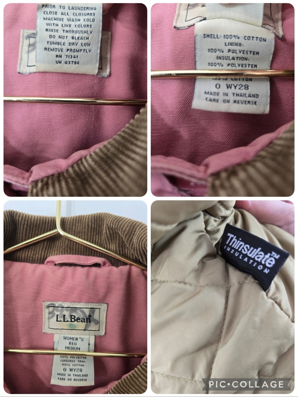 LL Bean Barn Jacket Corduroy Trim Vintage VTG 90s Y2k Chore Coat Button Front M - Picture 16 of 16